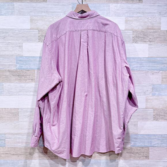 Ralph Lauren Oxford Button Down Shirt Red Long Sleeve Cotton Mens 3XB 3X Big - Picture 3 of 6